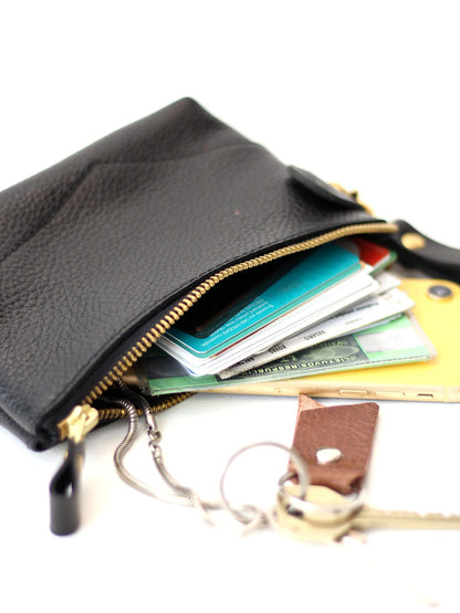 POUCH Wallet - Black with Golden details