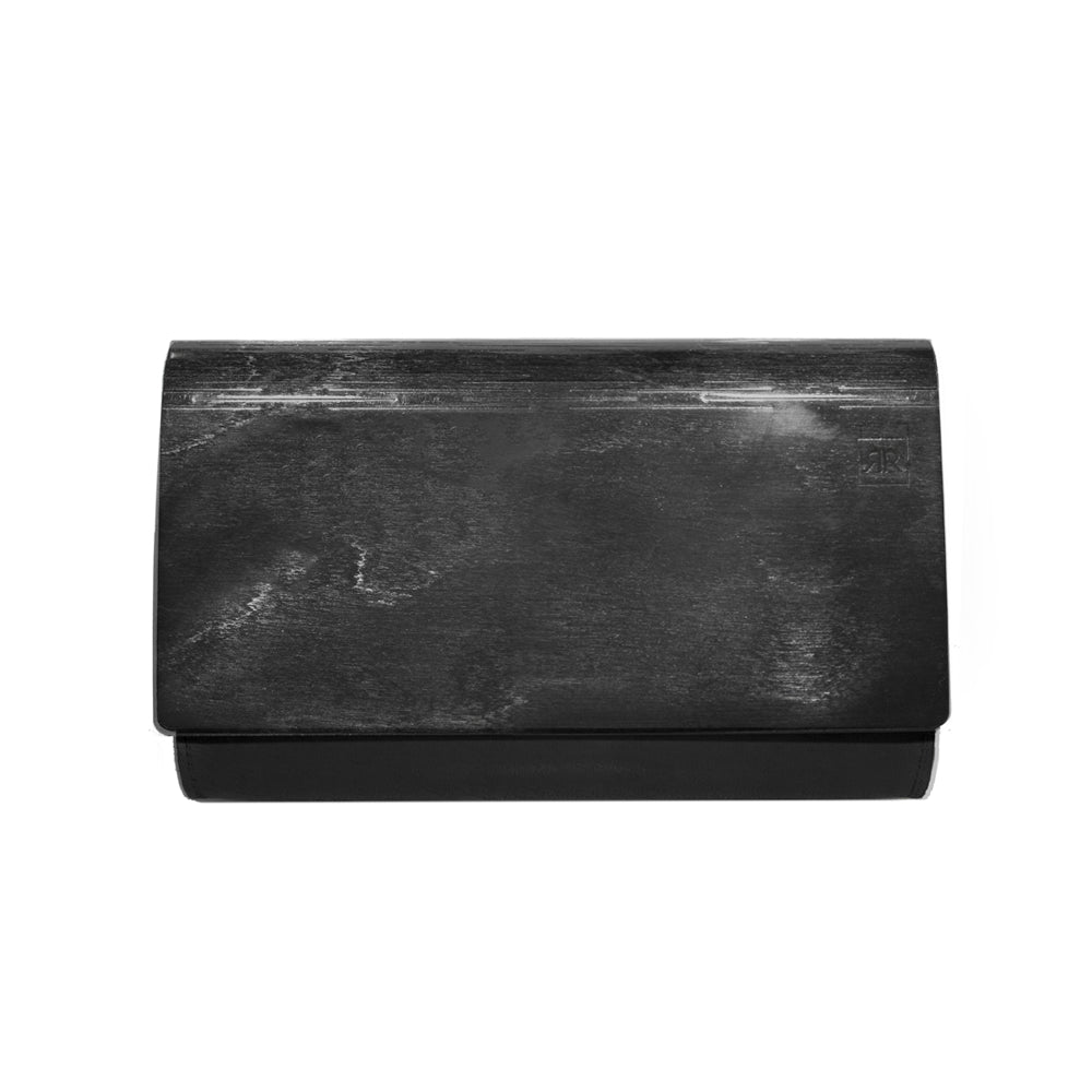 Small Glossy Wood Clutch