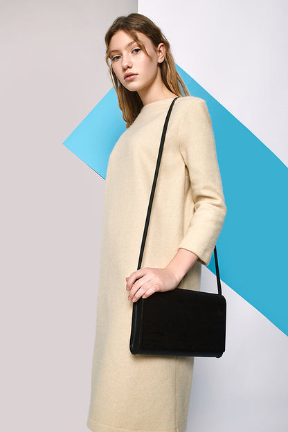 Small Glossy Wood Clutch