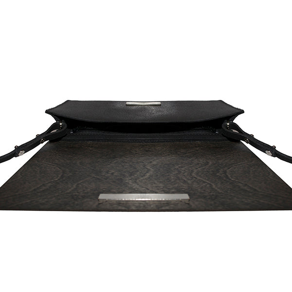 Small Glossy Wood Clutch