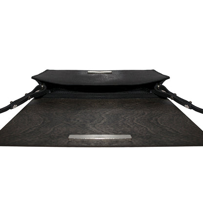 Large Glossy Wood Clutch