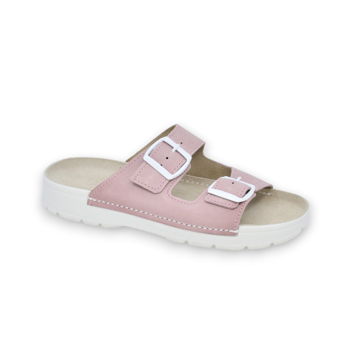 Meeliku Leather Sandals – Pink/White