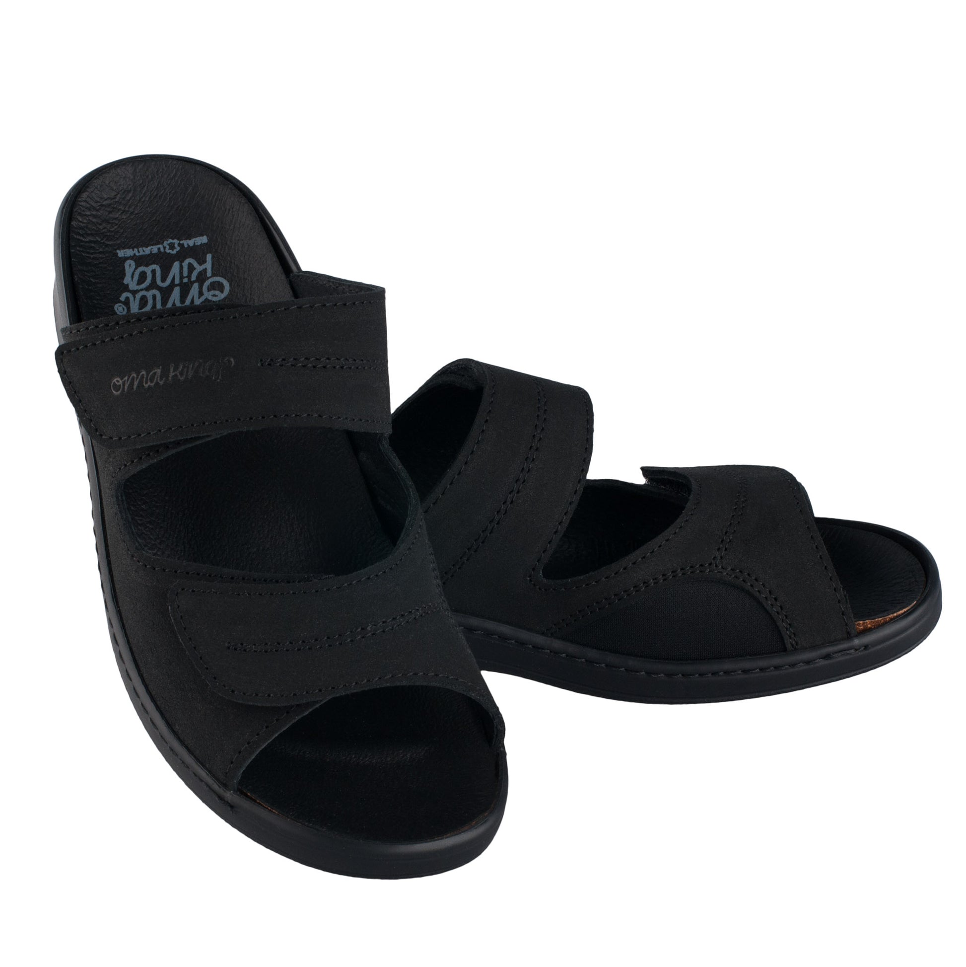 Professional Heel-Cushioned Sandals - Black
